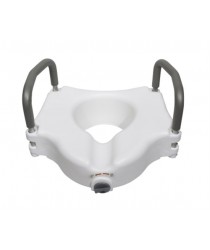Raised Toilet Seat McKesson 5 Inch Height White 300 lbs. Weight Capacity